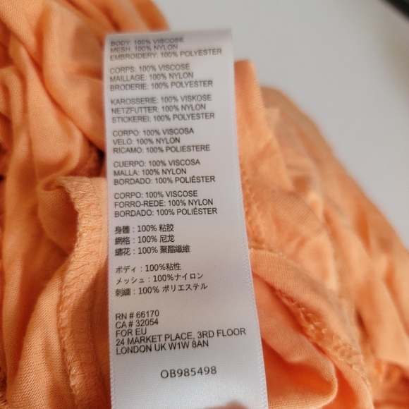 Free People Sz L Jojo Havana Top Long Sleeve Lace Pleats - Picture 9 of 11